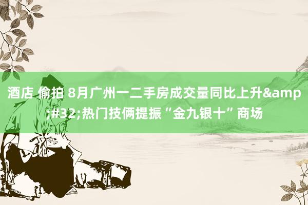 酒店 偷拍 8月广州一二手房成交量同比上升&#32;热门技俩提振“金九银十”商场