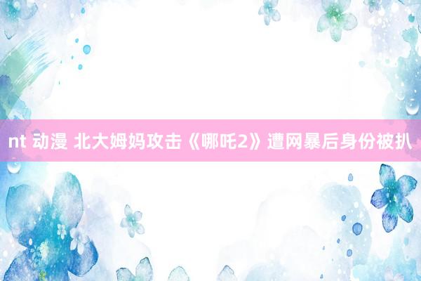 nt 动漫 北大姆妈攻击《哪吒2》遭网暴后身份被扒