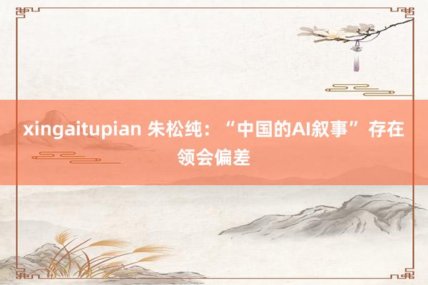 xingaitupian 朱松纯：“中国的AI叙事” 存在领会偏差